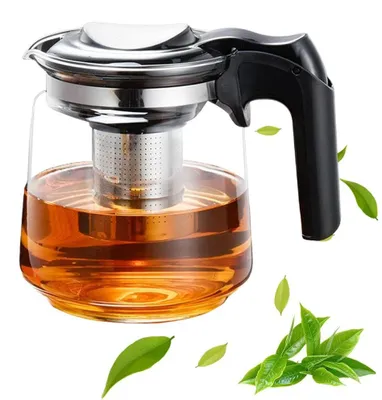 Obrázok produktu pre Čajník zo skla, čajník s sitkom, objem 1,5 l, sklenený termočajník