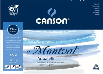 Produktbild von CANSON Zeichenpapierblock "Montval" 240 x 320 mm 300 g/qm 12 Blatt