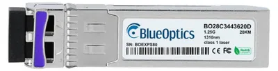 Produktbild von BlueOptics BO28C4334620D-BO, Faseroptik, 1250 Mbit/s, cSFP, LC, BX-D, 20000 m