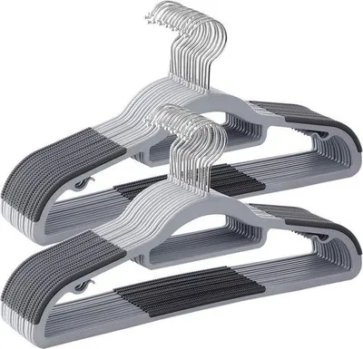 Immagine prodotto di Appendiabiti antiscivolo, 50 pezzi, grigio