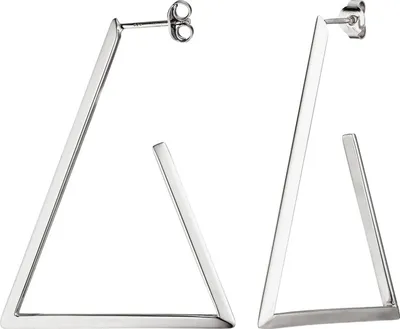 Produktbild von JOBO Halbcreolen dreieckig 925 Silber Ohrringe Creolen Silberohrringe