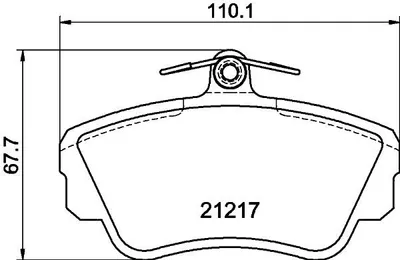 Produktbild von HELLA Bremsbeläge Satz Vorne Bremsklötze für VOLVO 480 E (482) 8DB 355 017-921