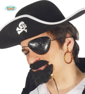 Produktbild von Piraten Augenklappe Und Ohrringe
