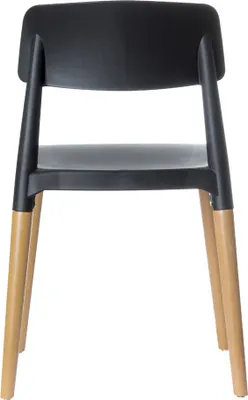 Produktbild von PAPERFLOW Besucherstuhl "GLAMWOOD" 2er Set schwarz