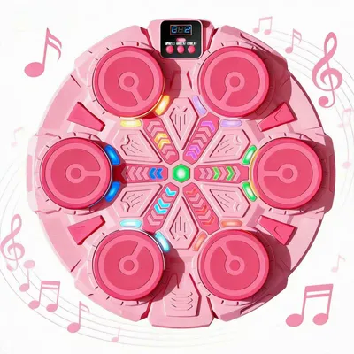 Produktbild von Zimilo Smart Bluetooth Musik Boxing Maschine mit LED Display, Wandmontage, 9 Geschwindigkeiten, Punch Counter, Fitness Trainingsgerät, Rosa