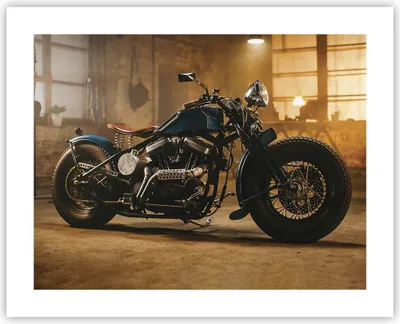 Produktbild von Poster - Poster ohne Rahmen - Motorrad Motor - 50x40 cm - Wand Bild - Wanddeko - Wandbilder - Kunstposter - Wandposter - Bilder - Kunstdruck - Wanddekoration - Wandbild - P2XAA50x40-4233