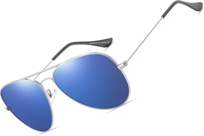 Produktbild von INF Stylische silberne Sonnenbrille mit polarisierten Gläsern Blau