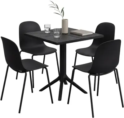 Imagen del producto de Conjunto de muebles de jardín Nerra con 4 sillas, color