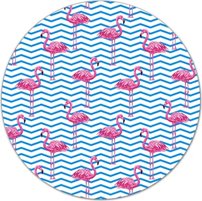 Produktbild von Herd-Abdeckplatte Glas Schneidebrett Ceranfeld-Abdeckung - 40 cm - Flamingos Chevron
