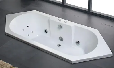 Produktbild von Whirlpool Indoor Spa  Badewanne VILLA MEDICI 209 x 80.5 cm weiss mit Massagedüsen,LED