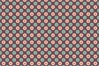 Produktbild von Wallario selbstklebendes Poster - Muster mit grünen und rosa-farbenen Blüten, Größe: 61 x 91,50 cm