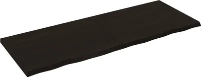 Productafbeelding van vidaXL Wastafelblad, donkerbruin, 160x60x(2-4) cm, massief hout