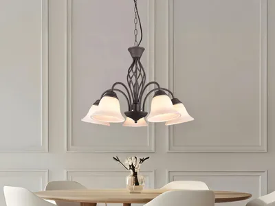Produktbild von TRIO-Leuchten Kronleuchter RUSTICA DH 60x150 cm braun Luster Krone