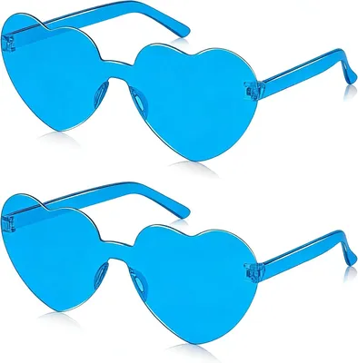 Produktbild von Party Brille Herz Sonnenbrille, Magische Farben Partybrille