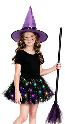 Productafbeelding van Heksenkostuum voor meisjes, Halloween kostuum voor kinderen, geschikt voor Halloween, cosplay en feestjes
