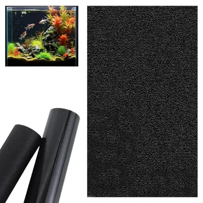 Zdjęcie produktu dla Tło do akwarium PVC, 40 x 300 cm, czarne, statyczne, samoprzylepne