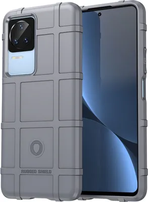 Produktbild von Mobigear Rugged Shield  POCO F4 Hülle Flexibles TPU Backcover Stoßfest - Grau