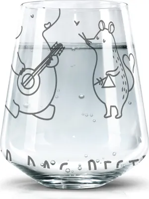 Produktbild von Mr. & Mrs. Panda Glas Big Band - Transparent - Geschenk, Lustige Sprüche, Becherglas, Gitarre, Wasserglas, Trinkgefäß, Elefant, Pinguin, Musik, Trinkglas, Triangel, Hund
