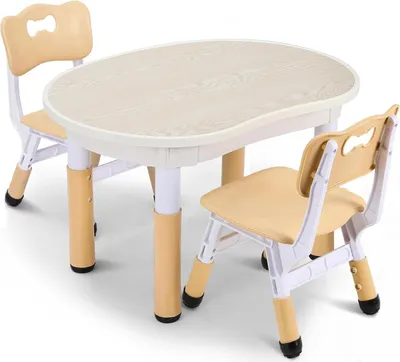 Immagine prodotto di Tavolo per bambini con sedie Set di sedute per bambini regolabili in altezza