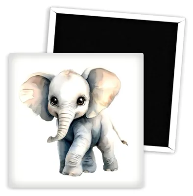 Produktbild von Süßer Elefant Kühlschrankmagnet - Niedlicher Magnet für Tierliebhaber - Originelle Kühlschrankmagnete - Tierfreund Geschenke - Kühlschrankdeko Tiere - Bunte Tiermagnete