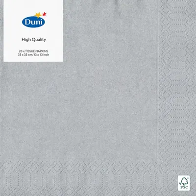 Produktbild von Servetten Silber 3-Lagen-Taschentuch 33 x 33 cm