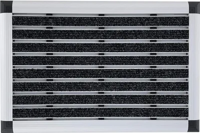 Zdjęcie produktu dla Mata aluminiowa do drzwi Elegant Ribbed Włókno tekstylne prążkowane antracyt 42 x 60 cm