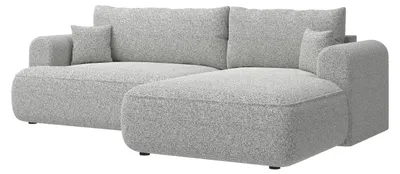 Produktbild von Selsey Ovo - Ecksofa in L-Form mit Schlaffunktion, hellgrau, rechtsseitig