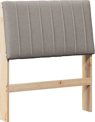 Produktbild von vidaXL Gepolstertes Kopfteil Taupe 80 cm Massives Kiefernholz