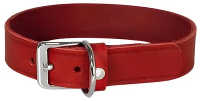Produktbild von Das Lederband Hundehalsband Weinheim Red, Länge: 52 cm / Breite: 30 mm