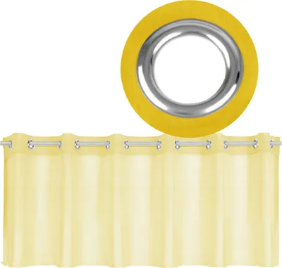 Immagine prodotto di Tenda Bistro con occhielli, dimensioni: 45x160cm, colore: giallo