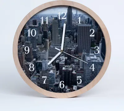 Produktbild von Holzuhr 20fi cm wanduhr - Stadt
