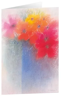 Produktbild von Blumenstrauß - Kunst-Faltkarten ohne Text (5 Stück)