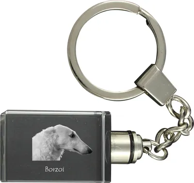 Obrázek produktu pro Borzoj krystalový klíčenka s psem Art-Dog
