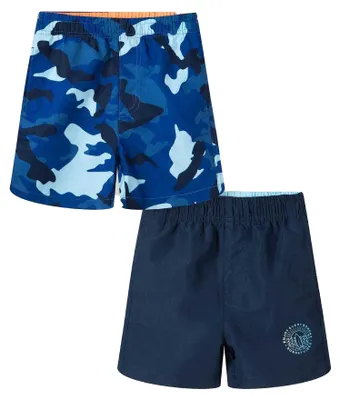 Produktbild von Minoti - Badeshorts für Jungen, Tarnmuster (2er-Pack) MN616 (116) (Blau)