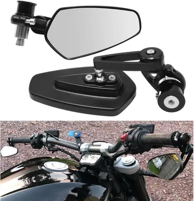 Obrázek produktu pro Zrcátka na řídítka motocyklu, 1 pár, 22 mm, zrcátka na konec řídítek motocyklu, náhradní zrcátka na řídítka, příslušenství, zpětná zrcátka