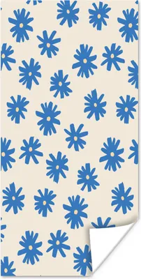 Produktbild von MuchoWow® Poster Blume - Muster - Minimalismus 60x120 cm - Wandschmuck