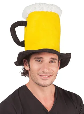 Produktbild von Boland 98996, Karnevalskostüm-Hut, Erwachsener, Uni, Polyester, Schwarz, Weiß, Gelb, 80 g