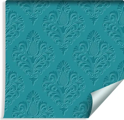 Zdjęcie produktu dla Tapeta Do Salonu Abstrakcyjne Turkusowe ORNAMENTY Styl Glamour Ozdoba 3D