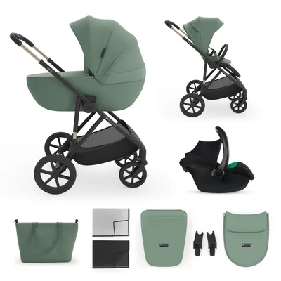 Image de KINDERKRAFT Poussette combinée 3 en 1 Prime 3 Dark Green