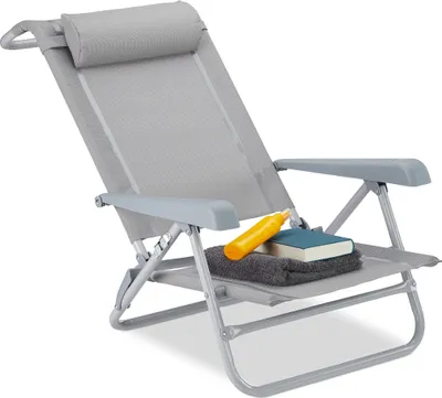 Obrázok produktu pre relaxdays 10026478_111 relaxdays Klappstuhl grau