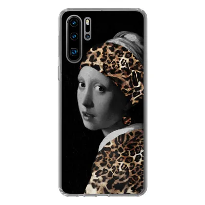 Produktbild von MuchoWow® Handyhülle Schutzhülle Hülle für Huawei P30 Pro Das Mädchen mit dem Perlenohrring - Pantherdruck - Vermeer Silikon Softcase Handy Hülle - Schutzdeckel
