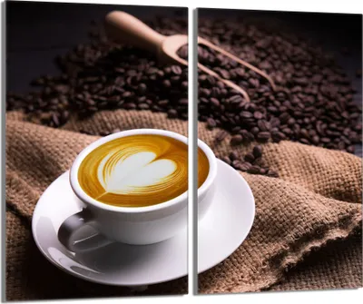 Produktbild von Herdabdeckplatten 2 teilig 30x52 Glaskeramikkochfeld Abdeckung Glas, Kaffee Tasse