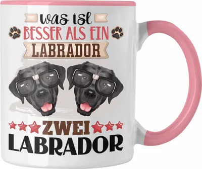 Produktbild von Trendation - Labrador Besitzer Tasse Geschenk Lustiger Spruch Geschenkidee Was Ist Besser Als Ein Labrador (Rosa)