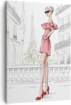 Produktbild von Bild auf Leinwand - Leinwandbild - Einteilig - Paris Turm Eiffel - 50x70cm - Wand Bild - Wanddeko - Wandbilder - Leinwanddruck - Kunstdruck - Wanddekoration - Leinwand bilder - Wandbild - PA50x70-5164
