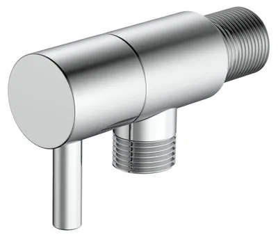 Produktbild von AVAPAX | Eckventil aus Messing 1/2 x 3/8 Zoll - Rundes Design - Chrom glänzend - Für Waschbecken und WC
