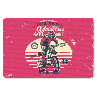 Produktbild von MuchoWow® Mauspad Mousepad Mann - Motorrad - Oldtimer 27x18 cm - Mousepads - Maus Mat - Pad - Mausunterlage - Büroartikel - Desk Matten