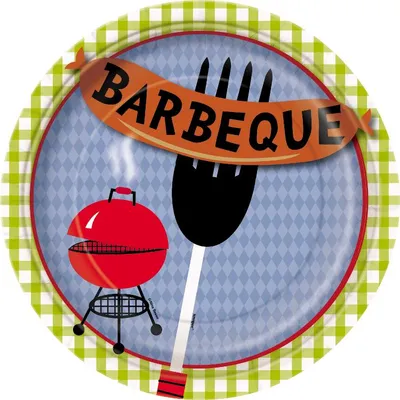 Produktbild von Pappteller Barbeque 23cm