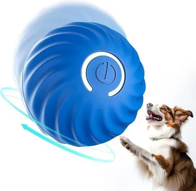 Image de Jouet interactif pour chien : balle bleue de 5 cm qui roule toute seule