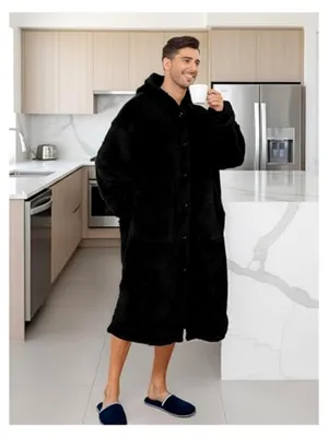 Produktbild von Plüsch Hoodie Decke für Frauen und Männer,Super warme und gemütliche große tragbare Decke Hoodies Homewear,Dicke lose Plüsch Mäntel