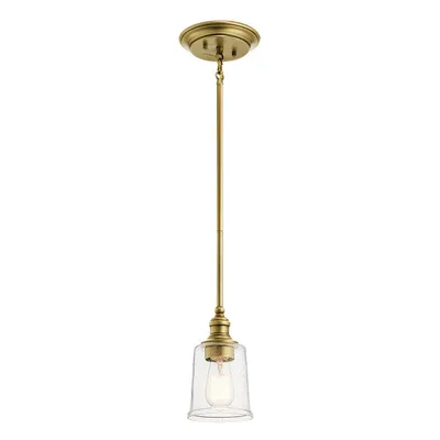 Zdjęcie produktu dla Lampa wisząca Waverly naturalny mosiądz 1xE27x60W szkło wym:126,4x12,7x12,7cm IP20 Kichler